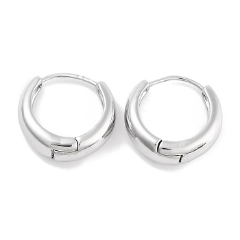 Tarnish Resistant 304 Stainless Steel Huggie Hoop Earrings for Women, with 316 Surgical Stainless Steel Ear Pins, Stainless Steel Color, 22x7.8x22.5mm