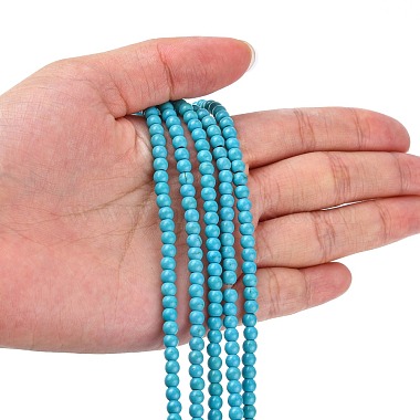 Synthetic Turquoise Beads Strands(X-TURQ-G106-4mm-02F)-4