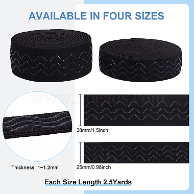 5 Yards 2 Styles Flat Nylon Non-Slip Elastic Band(OCOR-BC0005-90)-2