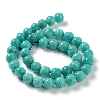 Natural Gemstone Amazonite Round Beads Strands(G-O017-10mm-08C)-7