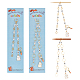 2Pcs 2 Style Alloy Enamel Rabbit & Carrot Pendant Knitting Row Counter Chains(HJEW-NB0001-86)-1