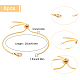 SUNNYCLUE 6Pcs Brass Slider Bracelets Makings(AJEW-SC0001-29)-2