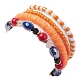 Ensemble de bracelets extensibles en perles de verre et disque en argile polymère 4pcs 4(BJEW-JB09431)-5