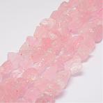 Raw Rough Natural Rose Quartz Beads Strands, Nuggets, 15~20x14~18x10~14mm, Hole: 1mm, about 25pcs/strand, 14.9 inch(38cm)(G-E343-08)