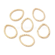 50Pcs Iron Linking Rings, Textured Open Rings, Light Gold, Teardrop, 18x14x2mm, Inner Diameter: 11x15mm(IFIN-E017-02A-KCG)