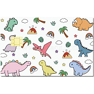 Rectangle PVC Plastic Waterproof Card Stickers, Self-adhesion Card Skin for Bank Card Decor, Dinosaur, 186.3x137.3mm(DIY-WH0432-365)