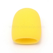 Thick Handheld Stage Microphone Windscreen Foam Cover, Microphone Anti-slip Protective Sponge Sleeve, Audio Accessories, Yellow, 75~82x68~72x44~47mm, Inner Diameter: 52~54x24~26mm(FIND-WH0096-11C)