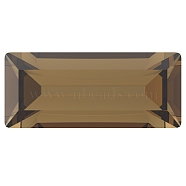 Preciosa&reg MAXIMA Crystal Fancy Stones, Czech Crystal, 435 26 212 Baguette, Dura Foiling, 10220 Smoked Topaz, 4x2mm.(X-PRC-FB4-10220)