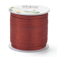 Polyester Braided Cords, for Jewelry Making Beading Crafting, FireBrick, 1.5mm, about 21.87 yards(20m)/roll(OCOR-I006-A05-31)