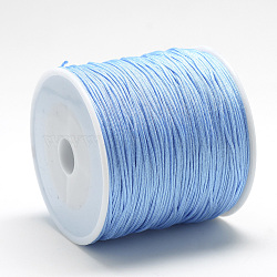 Nylon Thread, Chinese Knotting Cord, Light Sky Blue, 1.5mm, about 142.16 yards(130m)/roll(NWIR-Q009B-365)