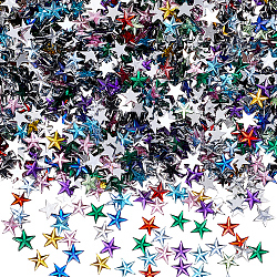 2000Pcs 10 Colors Acrylic Cabochons, Costume Accessories, Star, Mixed Color, 10x9.5x1.5mm, 200pcs/color(OACR-SP0001-52)