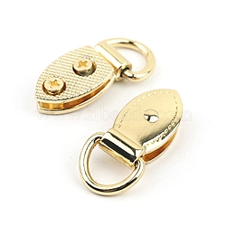 Purse Suspension Clasps, Zinc Alloy Bag Side D Ring Clip, Hanging Buckle, Bag Shoulder Strap Chain Link Buckle, DIY Luggage Hardware Accessories, Light Gold, 3x1.2cm(PW-WG29052-01)