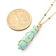 Double Pointed Synthetic Turquoise Pendant Necklace(NJEW-JN03720-01)-4