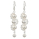 Shell Pearl Beaded Dangle Stud Earrings(EJEW-TA00341)-1