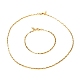 304 Stainless Steel Venetian Chain Necklaces & Bracelet Set(SJEW-JS01216)-1