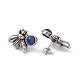 Natural Lapis Lazuli Bee Stud Earrings(EJEW-C016-01AS-03)-3