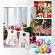Pandahall Elite 25 définit une boîte cadeau rectangulaire pliable en papier de Noël créatif avec fenêtre et 1 étiquettes autocollantes en papier à pois(CON-PH0002-85B)-6