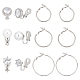 ANATTASOUL 6 Pair 6 Style Brass Clip-on Earrings & Hoop Earrings Sets(EJEW-AN0002-43)-1