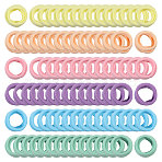 Polyester Elastic Hair Ties for Women Girls, Mixed Color, 7mm, Inner Diameter: 36mm(OHAR-WH0029-07)