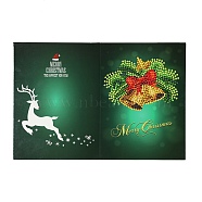 DIY Diamond Painting Greeting Card Kits, including Paper Card, Paper Envelope, Resin Rhinestones, Diamond Sticky Pen, Tray Plate and Glue Clay, Deer Pattern, Paper: 180x260mm, 1pc(DIAM-PW0001-185F)