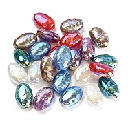 Acrylic Imitation Pearl Beads, Oval, Mixed Color, 18x12x7.5mm, Hole: 1mm(OACR-P023-13)
