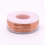 Round Aluminum Wire, with Spool, Light Salmon, 20 Gauge, 0.8mm, 36m/roll(AW-G001-0.8mm-04)