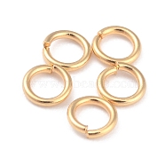 Rack Plating Brass Jump Rings, Open Jump Rings, Long-Lasting Plated, Real 24K Gold Plated, 3.5x0.6mm, Inner Diameter: 2.2mm(KK-O139-18B-G)