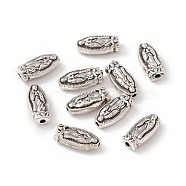 Virgin Mary Alloy Beads, Antique Silver, 13x6x4mm, Hole: 1.5mm(FIND-G033-01AS)
