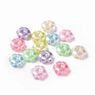 Imitation Pearl Acrylic Beads, Flower, Mixed Color, 10.5x10x4.3mm, Hole: 1.5mm, about 1923pcs/500g(OACR-E013-23)