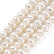 Natural Cultured Freshwater Pearl Beads Strands, Potato, Old Lace, 3~4mm, Hole: 0.5mm, about 44~53pcs/strand, 6.69~7.28 inch(17~18.5cm)(PEAR-C003-07B)