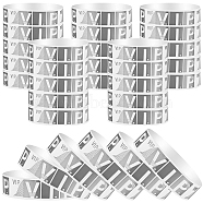 CREATCABIN 100Pcs Paper Disposable Wristbands, Waterproof Wristbands, for Events Security Parties, Silver, 25x1.9x0.02cm(BJEW-CN0001-10B)