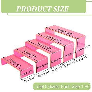 5 段アクリル ディスプレイ ライザー スタンド(ODIS-WH0006-06B)-2