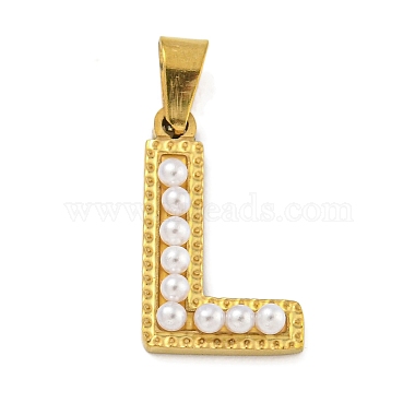 Golden Letter L ABS Plastic Pendants