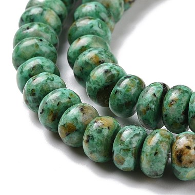 Brins de perles turquoises africaines naturelles (jaspe)(G-E185-02)-4