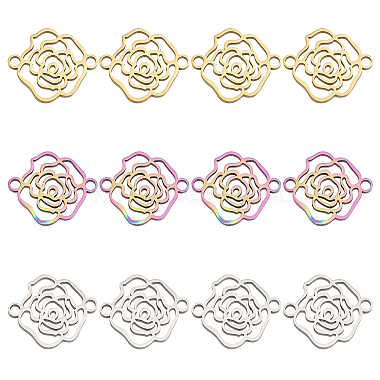 Mixed Color Flower 304 Stainless Steel Links