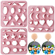 3pcs 3 outils de pâte à modeler en plastique abs style triangle/hexagone/cœur(FIND-GF0005-73)-1