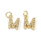 Real 18K Gold Plated Brass Micro Pave Clear Cubic Zirconia Charms(KK-E068-VB452-M)-2