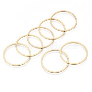 304 Stainless Steel Linking Ring, Ring, Golden, 25x0.8mm(STAS-S079-12C-B)