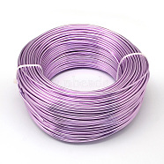 Round Aluminum Wire, Bendable Metal Craft Wire, Flexible Craft Wire, for Beading Jewelry Doll Craft Making, Lilac, 22 Gauge, 0.6mm, 280m/250g(918.6 Feet/250g)(AW-S001-0.6mm-06)