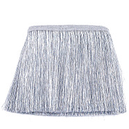5M Polyester Tassel Fringe Trimming, Clothes Decoration, Costume Accessories, Silver, 195~200x1mm(DIY-GF0007-86)
