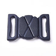 Plastic Adjustable Quick Side Release Buckles, for Luggage Straps Backpack Repairing, Rectangle, Black, 39x54x5mm, Hole: 4.5x31mm(KY-WH0020-25)