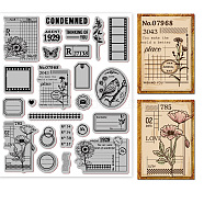 Rubber Clear Stamps, for Card Making Decoration DIY Scrapbooking, Mixed Shapes, 22x18x0.8cm(DIY-WH0251-009)
