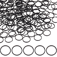 200Pcs Iron Split Key Rings, Keychain Ring, Electrophoresis Black, 15x1.5mm, Inner Diameter: 13.5mm(IFIN-SC0001-54)