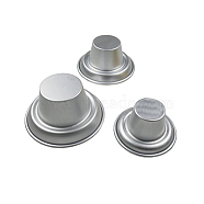 Aluminum Mushroom Shaped Baking Molds, Quick Release Baking Pan, Silver, 101x52mm(BAKE-PW0001-016C)