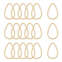 Smooth Surface Alloy Linking Ring, teardrop, Matte Gold Color, 33.5x21x1.5mm(PALLOY-S117-166B)