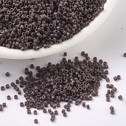 MIYUKI Delica Beads, Cylinder, Japanese Seed Beads, 11/0, (DB0735) Opaque Dark Mauve, 1.3x1.6mm, Hole: 0.8mm, about 10000pcs/bag, 50g/bag(SEED-X0054-DB0735)