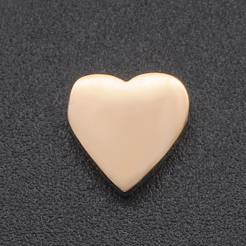 201 Stainless Steel Charms, for Simple Necklaces Making, Stamping Blank Tag, Laser Cut, Heart, Rose Gold, 7.5x8x3mm, Hole: 1.6mm
