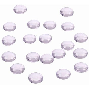 Clear Glass Cabochons, Transparent, Half Round Circle Flat Back for Jewelry and Cabochon Settings, Clear, 7.5~8mm, 3.5mm(Range: 3~4mm) thick