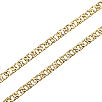 1M Brass Oval Link Chains, Faceted, Long-Lasting Plated, Unwelded, Light Gold, 11x7x2mm
