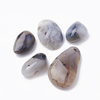 Natural Marine Chalcedony Decorations, Large Tumbled Stones, Healing Stones for Chakras Balancing, Crystal Therapy, Meditation, Reiki, Nuggets, 70~120x40~68x20~38mm, about 5pcs/1000g